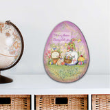 Decoración de puerta con gnomo de jardín de primavera de Susan Winget - Decoración de Pascua - 8471121H-SW