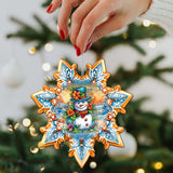 Adornos de madera con forma de copo de nieve de G. Debrekht - Decoración navideña de Papá Noel - 8688425