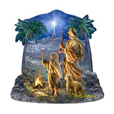 Decoración para puerta del Nacimiento con pastores vigilando, de D. Gelsinger - Decoración navideña - 8161025H-1838