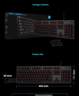 G413 Gaming Electronic Sports Mechanical Keyboard Desktop Backlight 104 Key Metal Panel - Lootquake