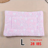 Manta rectangular para mascotas, resistente a la suciedad y para todas las estaciones - Cómoda cama con estampado de pata de perro y corazón (1 unidad)