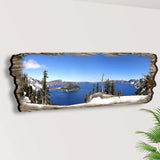 Arte mural de madera con vista al lago de G. DeBrekht Coastal Decor - 8491107W