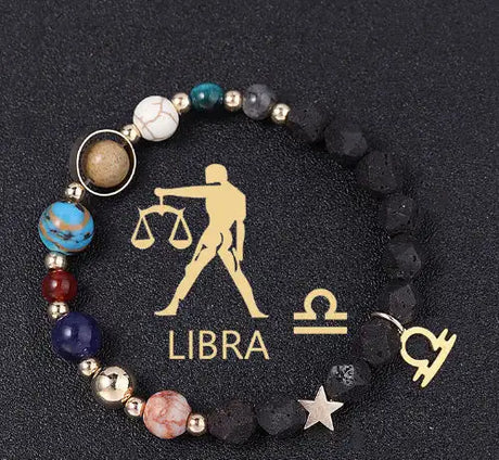 Natural Volcanic Rock Twelve Constellations Bracelets Fashion European And American Style - Lootquake
