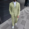Cotton Men Suit Fashion Comfortable Top Pants - Lootquake