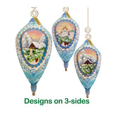 Adorno esculpido de cabaña de invierno de G. DeBrekht - 621141