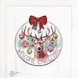 Welcome Christmas Front Door Welcome Sign, Wooden Front Porch Decor by G. Debrekht Christmas Decor - 933118H