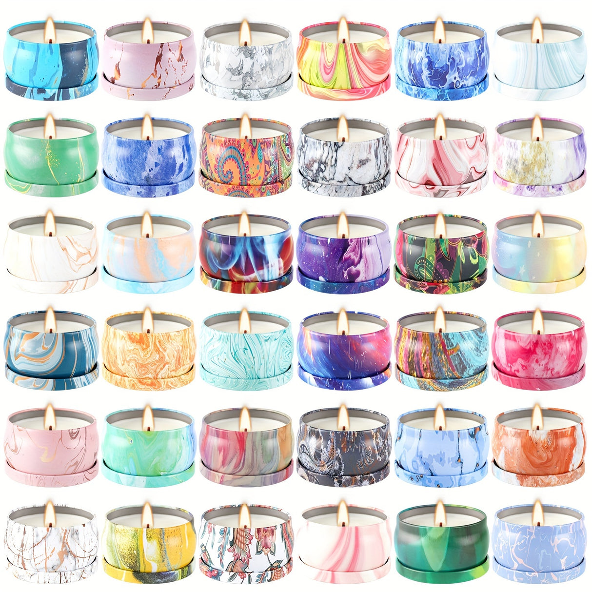 Halloween36 Pack Aromatherapy Scented Candle Gift Set Women's Scented Candle Home Natural Decorative Soy Wax Candle Tin Can Portable Travel Candle Yoga Mother's Day Valentine's Day Birthday Gift suit for father's day.