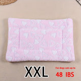 Manta rectangular para mascotas, resistente a la suciedad y para todas las estaciones - Cómoda cama con estampado de pata de perro y corazón (1 unidad)