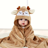 Albornoz con capucha para bebé niño, manta de baño, cochecito de bebé, bonita prenda exterior usable para múltiples usos.