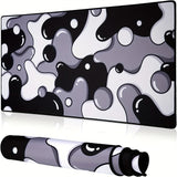 Professional Craftsman Gaming Mouse Pad - Large, Extra-Large, XXL Black & White Camouflage Design, Stain-Resistant & Non-Slip Rubber Base with Durable, Odor-Free Surface - Ideal for Gamers, Mouse Pad Gaming