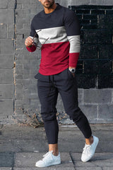 European And American Multi-color Long Sleeve Casual Sports Men Suit - Lootquake