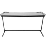 Z Shaped Large Computer Table PC Gaming Desk with RGB LED Light Home Furniture Gaming Supplies - Lootquake