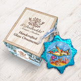 Adorno de vidrio de mercurio con forma de tortuga de G. DeBrekht - Decoración navideña costera - 775479