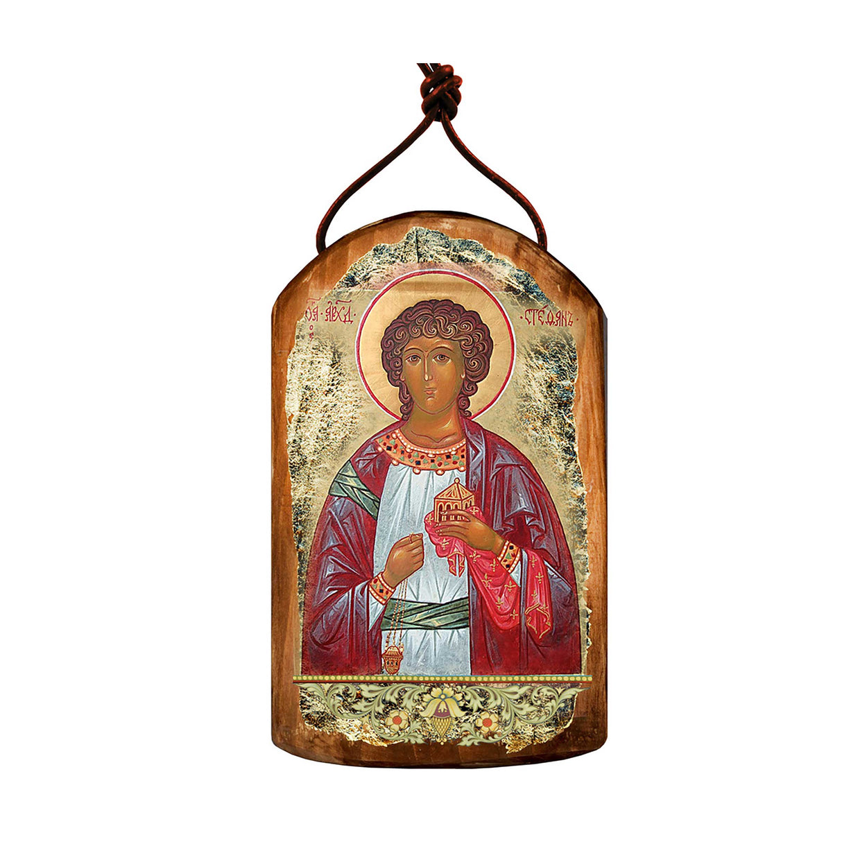 Adorno de icono sagrado ortodoxo religioso de San Esteban - Decoración inspiradora - 87056