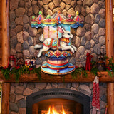 Carousel Bunny Holiday Door Decor  by G. Debrekht - Christmas Decor - 8611026H