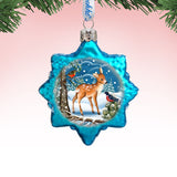 Santa Forest Friends Mercury Glass Ornament by G. DeBrekht - Wildlife Holiday Decor - 771023
