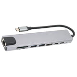 Docking Hub 8 in 1 Type‑C to High‑Definition Multimedia Interface USB PD Expansion Dock for Transfer Data - Lootquake