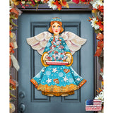 Christmas Tree Boat Guardian Door Decor by G. DeBrekht - Coastal Holiday Decor - 8152724-3H