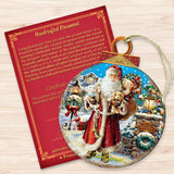 Adornos de madera de Papá Noel "Noche de Paz" de Gelsinger - Decoración navideña de muñeco de nieve - 8021116-1315