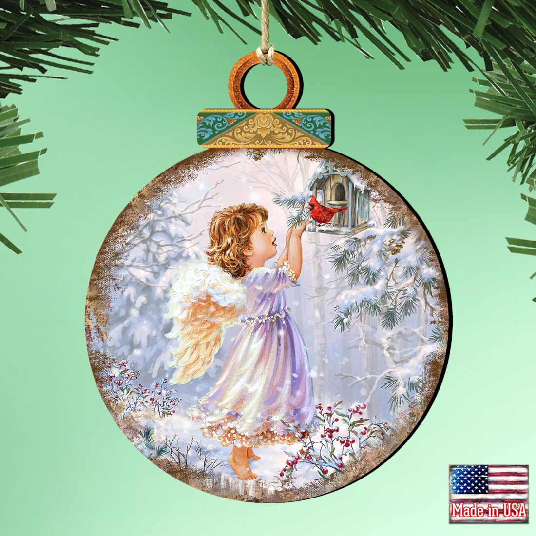 Adornos de madera "Little Christmas Joy" de Gelsinger - Decoración navideña - 8021118-1622