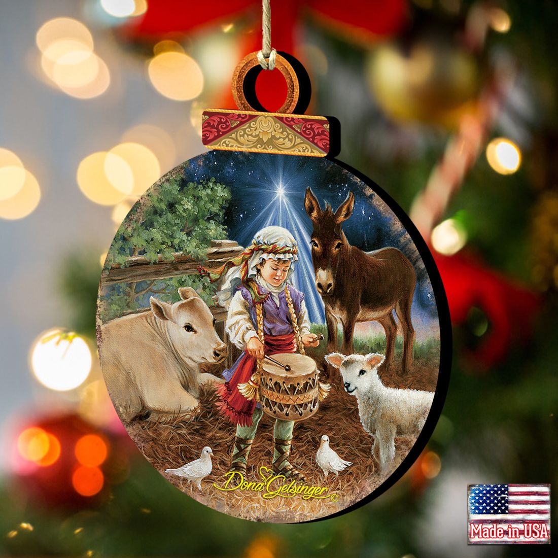 Adornos de madera para niño tamborilero de Gelsinger - Decoración navideña - 8021151-9720