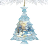 Adornos de madera para árbol de invierno de G. DeBrekht - Decoración navideña - 8198812