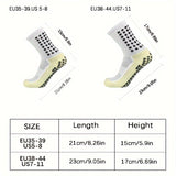 1 Pair Of Unisex Anti Odor & Sweat Absorption Crew Socks, Comfy & Breathable, Elastic Cushioned Non-slip Sport Socks For Outdoor Activities