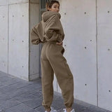 New Style Autumn And Winter Women's New Casual Hoodie Coat Sports Suit - Lootquake