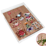Spirit of Christmas Decorative Wooden Clip-on Ornaments Set of 6 by Jamie Mills-Price - Christmas Décor - 8090052C-MP-S6
