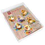 Spring Ducklings Decorative Wooden Clip-on Ornaments Set of 6 by G. Debrekht - Easter Décor - 8090055C-S6