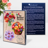 Flowers Decorative Wooden Ornaments Set of 3 by G. Debrekht - Love Family Décor - 8091076-1-S3