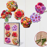 Flowers Decorative Wooden Clip-on Ornaments Set of 6 by G. Debrekht - Love Family Décor - 8090076C-S6