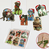 Dog and Cats Decorative Wooden Clip-on Ornaments Set of 6 by L. Seeley  - Pets Dog and Cat Décor - 8090139C-S6