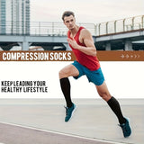 4 pares de calcetines de compresión de cobre - 20-30 mmHg - Refuerzo circulatorio para enfermeros y deportistas - Soporte mejorado, unisex, ideal para correr y andar en bicicleta