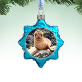 Baby Seal Mercury Glass Ornament by G. DeBrekht - Coastal Holiday Decor - 775488