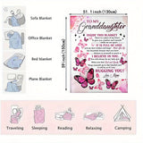 Manta de franela suave y acogedora, con estampado de mariposas: ¡un regalo navideño perfecto para la nieta de parte de la abuela!