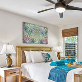 Arte mural rústico gráfico de madera de G. DeBrekht - Decoración floral ornamental - 95002B