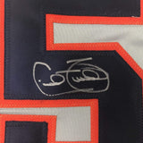 Camiseta de béisbol gris de Detroit autografiada/firmada por Cecil Fielder (JSA COA)