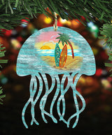 Coastal Wooden Ornaments-Starfish,Jellyfish,Crab-Set of 3 by G. DeBrekht - Coastal Holiday Décor - 8100046S3