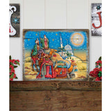 Arte mural de madera de la Natividad de los Reyes Magos de G. DeBrekht - Decoración navideña - 8173853B