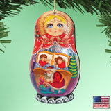 Christmas Night Matreshka Wooden Ornaments by G. DeBrekht - Christmas Decor - 8110731