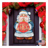 Custom Letter Monogram Santa Door Hanger by G. DeBrekht - Christmas Santa Snowman Décor - 8117810G-10H