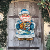Goldfish Santa Christmas Door Decor by G. DeBrekht - Christmas Santa Snowman Decor - 8118201H