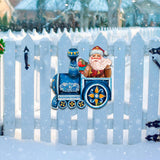 Decoración navideña para puerta con Papá Noel en tren de G. DeBrekht - Decoración navideña con muñeco de nieve de Papá Noel - 8129211H