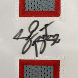 Camiseta de fútbol americano enmarcada, autografiada y firmada por Shaquil Shaq Barrett, 35 x 39, gris peltre de Tampa Bay, PSA/Certificado de ADN