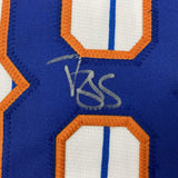 Camiseta de béisbol de rayas de Nueva York de Darryl Strawberry autografiada y firmada, PSA/CÓDIGO DE ADN