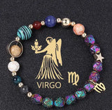 Natural Volcanic Rock Electroplating Twelve Constellations Bracelets - Lootquake
