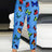 Ladies' Butterfly Printed High Waisted Hollow Out Casual Slim Fit Pants - Lootquake