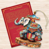 Carousel Elephant Wooden Ornaments by G. Debrekht Christmas Decor - 8611029-2
