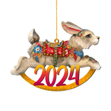 Adornos de madera con forma de conejito balancín de G. DeBrekht - Decoración navideña - 8144503